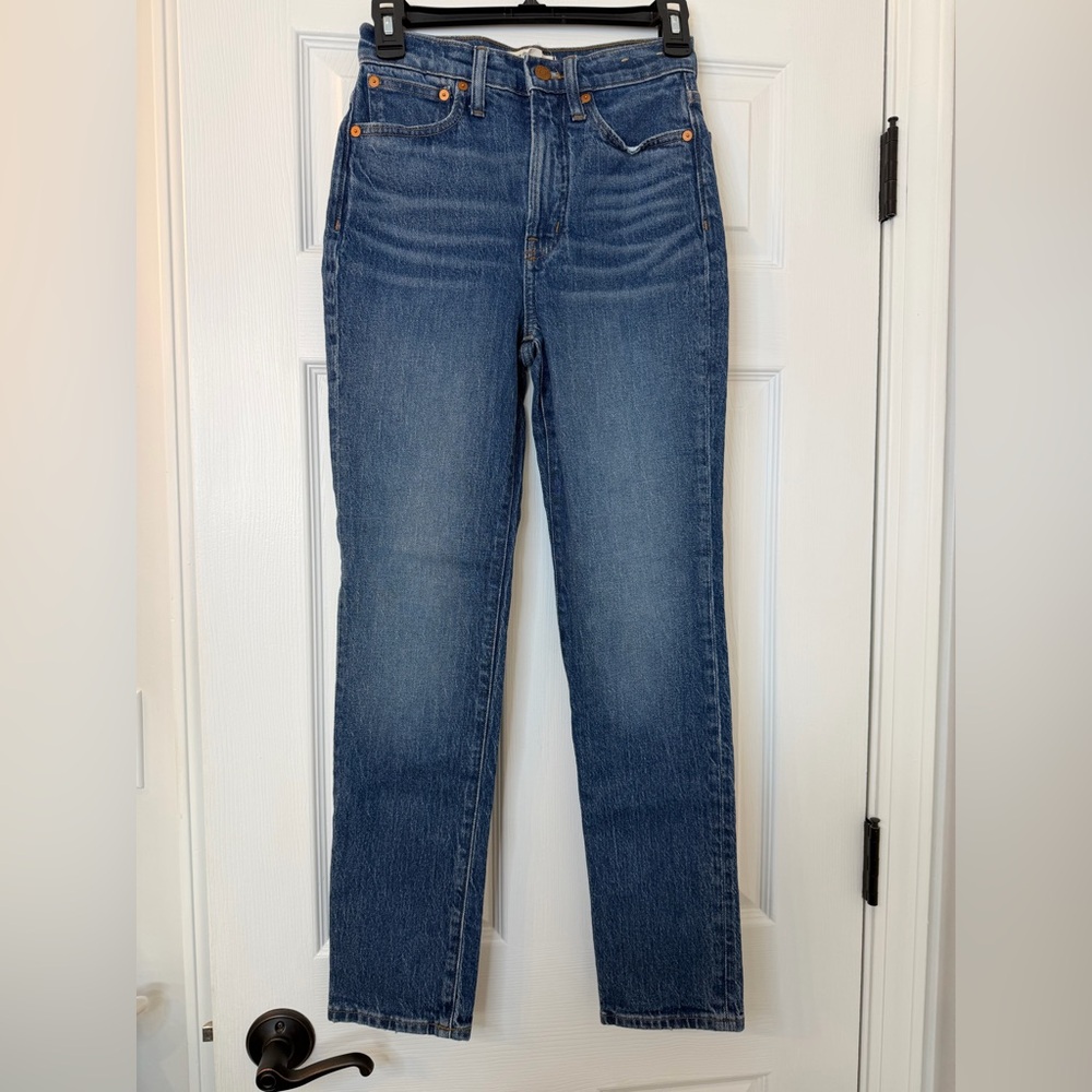 Madewell Straight-Leg Mid-Blue Jeans